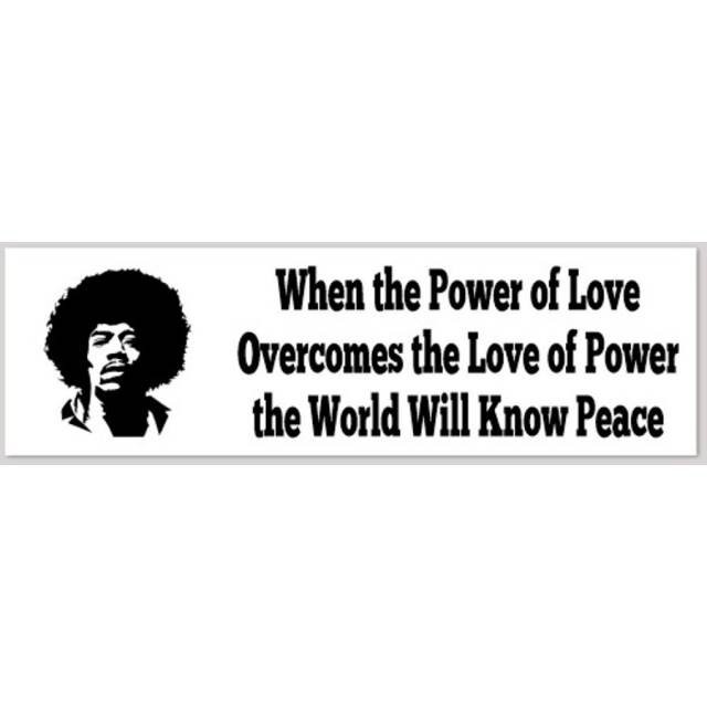 When the Power of Love Quote Vinyl Bumper Sticker Decal 3.5 x 12 Inches