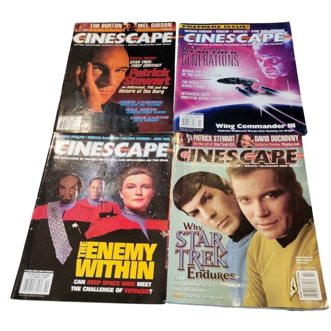 Cinescape Magazine Lot Star Trek Generations Premiere Issue Sci-Fi 90s Vintage