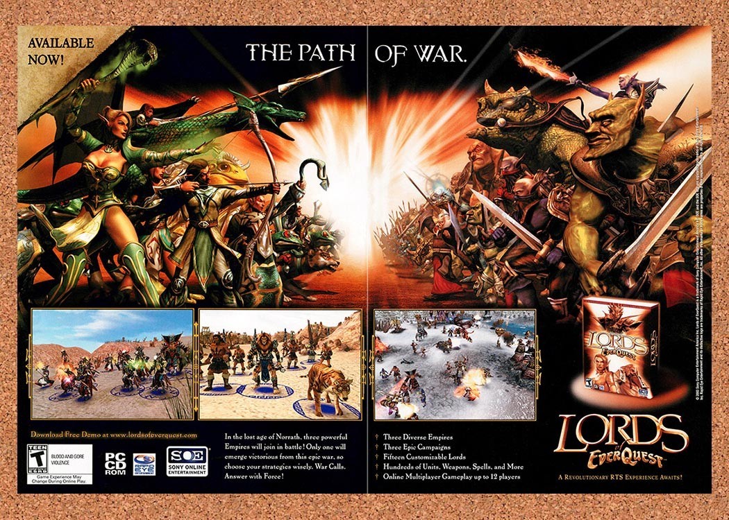 2004 Lords Of EverQuest PC Original Advertisement / Retro Promo v7