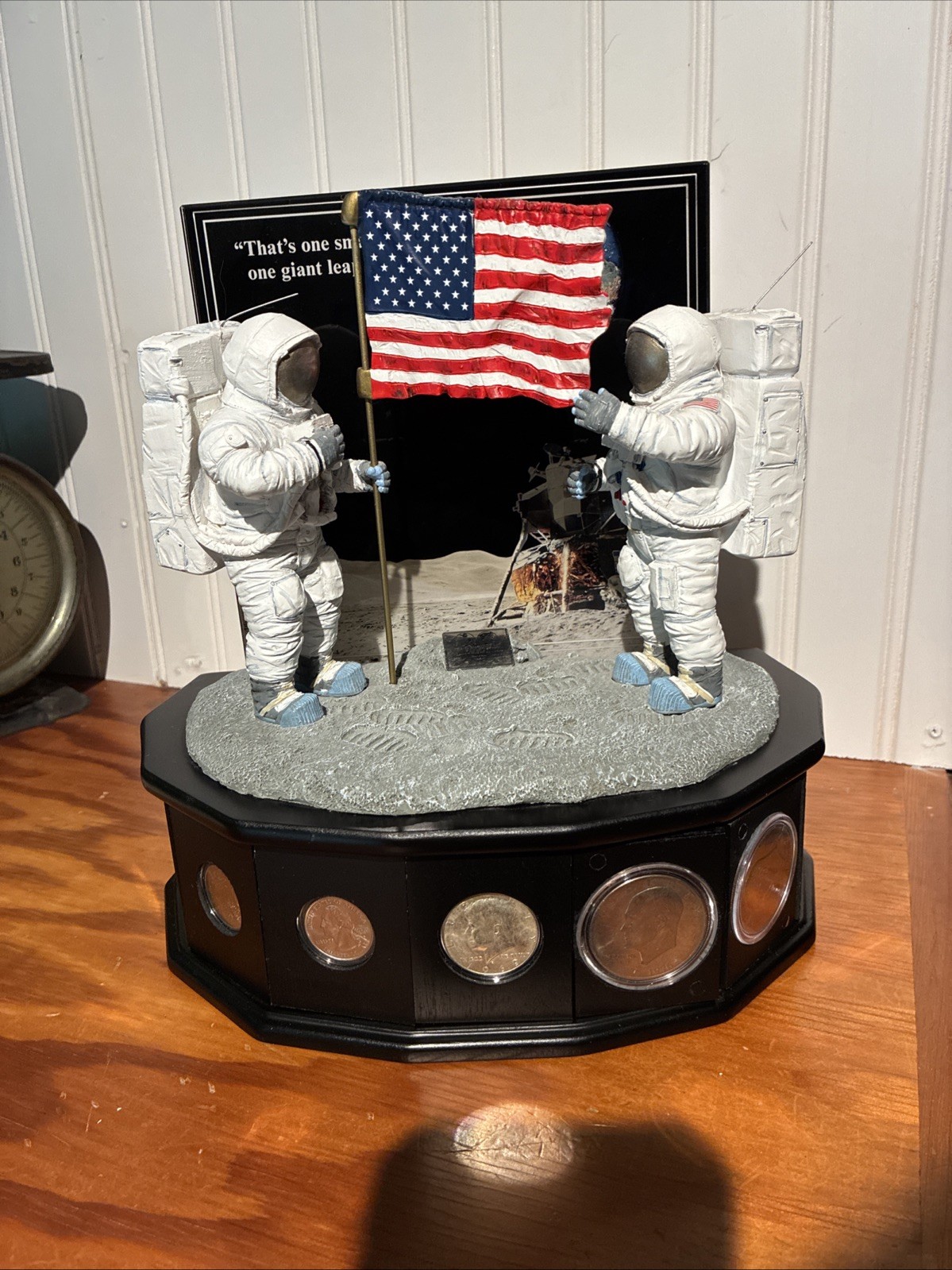 Danbury Mint BUZZ ALDRIN NEIL ARMSTRONG One Small Step Apollo 11 W/coins