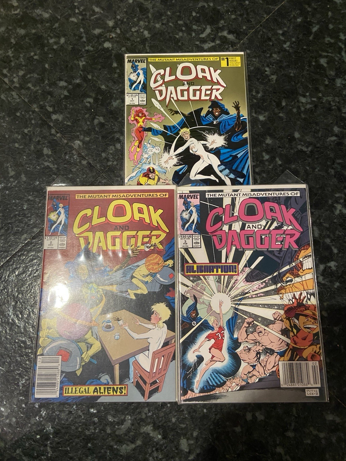 The Mutant Misadventures Of Cloak & Dagger Issues #1-3 1988 Marvel Comic Lot Set