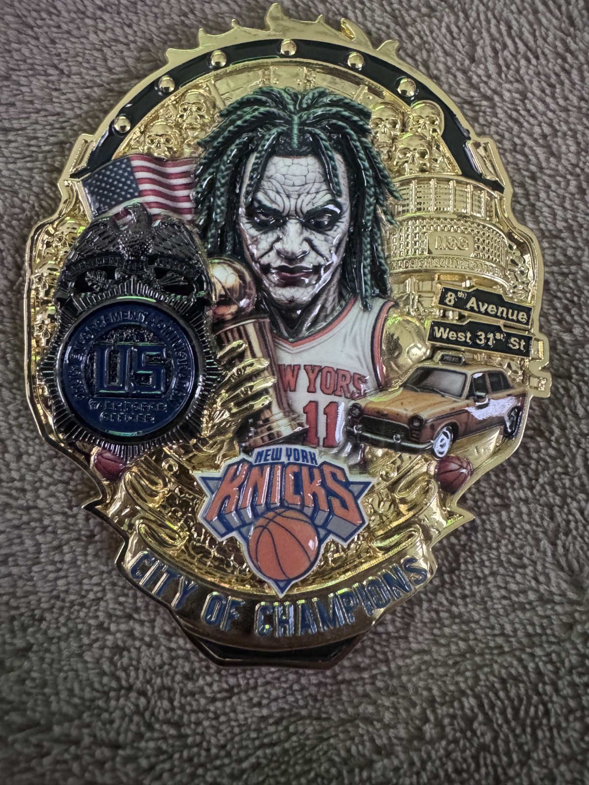 🔥RARE🔥 Delta Coin New York Knicks Brunson USA Hockey Joker DEA Challenge Coin