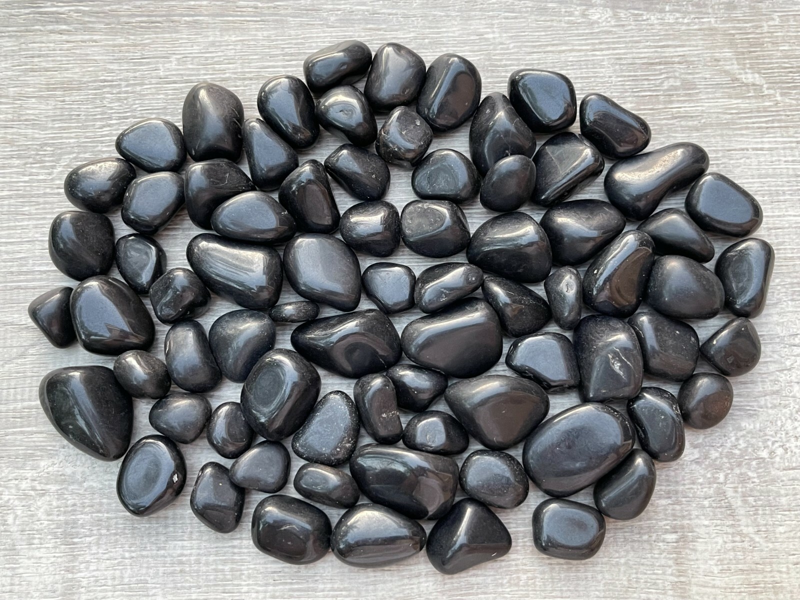 Grade A++Black Tourmaline Tumbled Stones, 0.75\