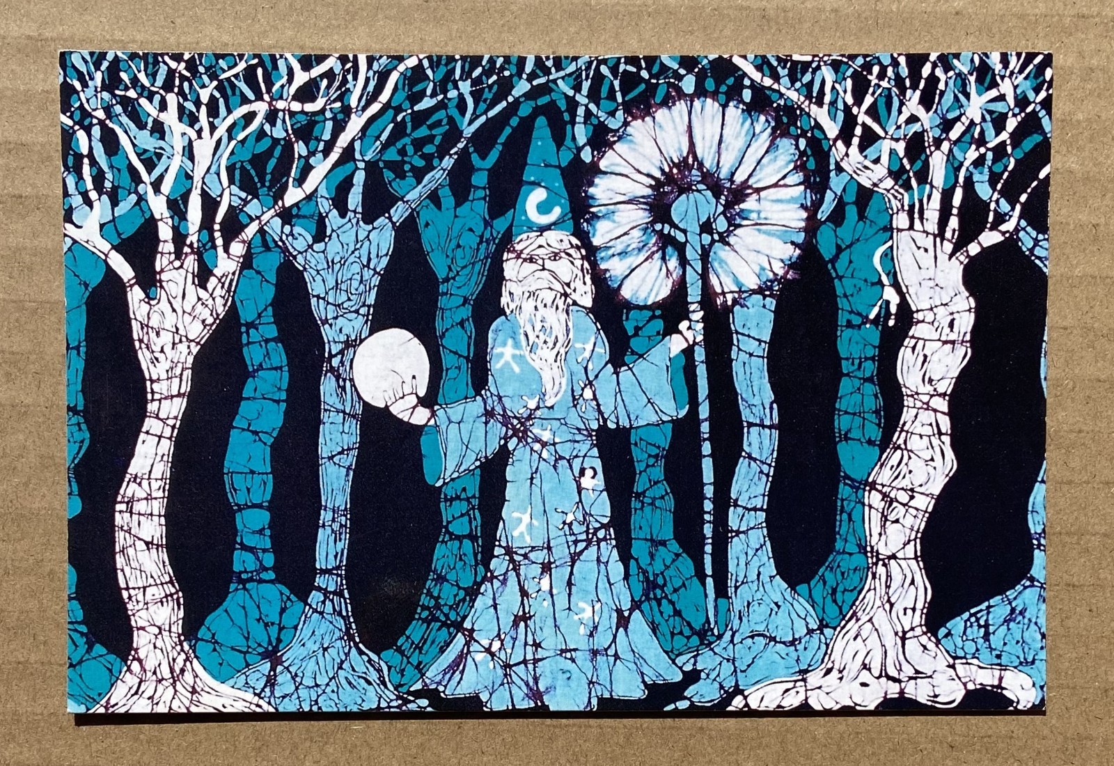 Vintage Postcard WIZARD IN THE FOREST