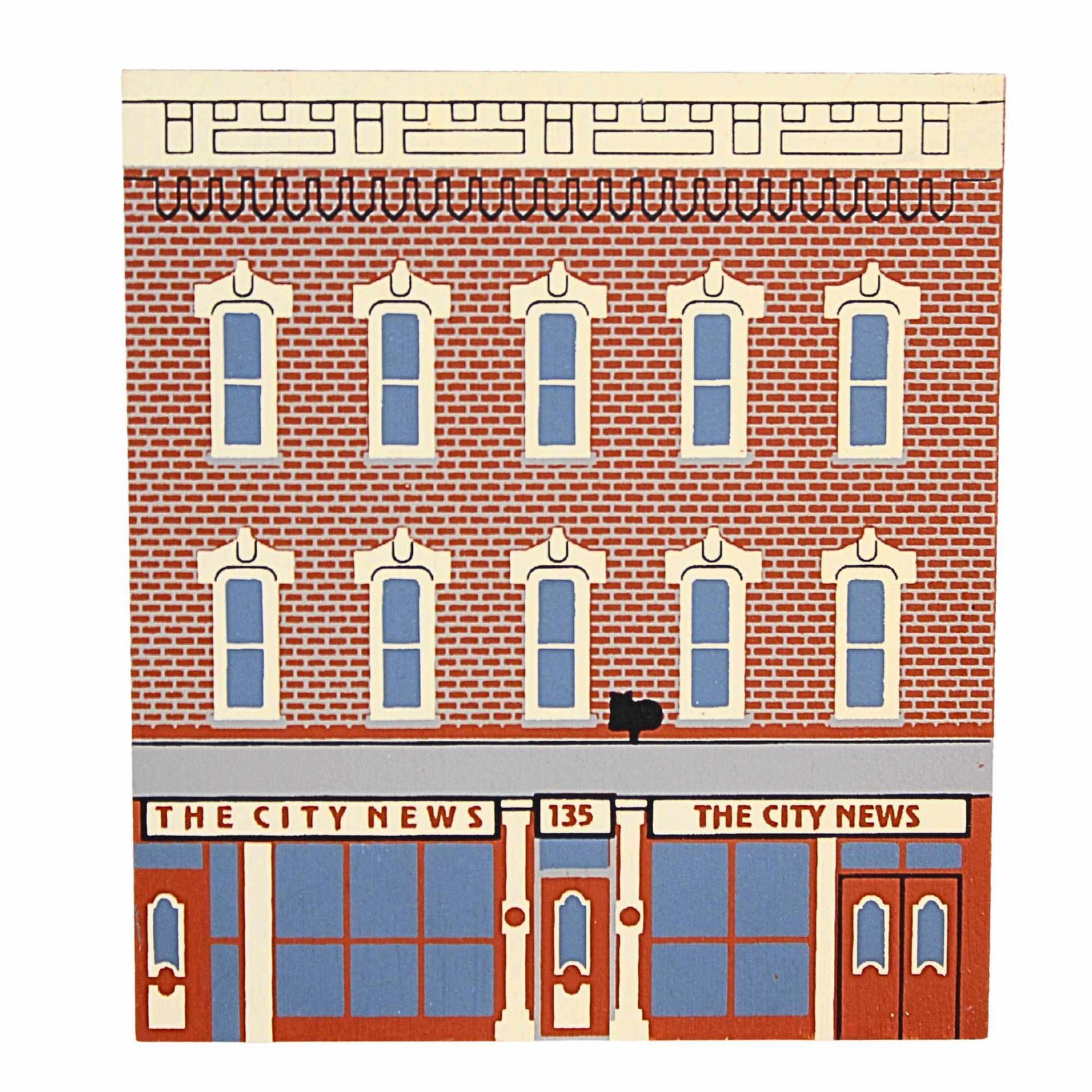 Cat\'s Meow Village 5.00In City News, Wood, 105