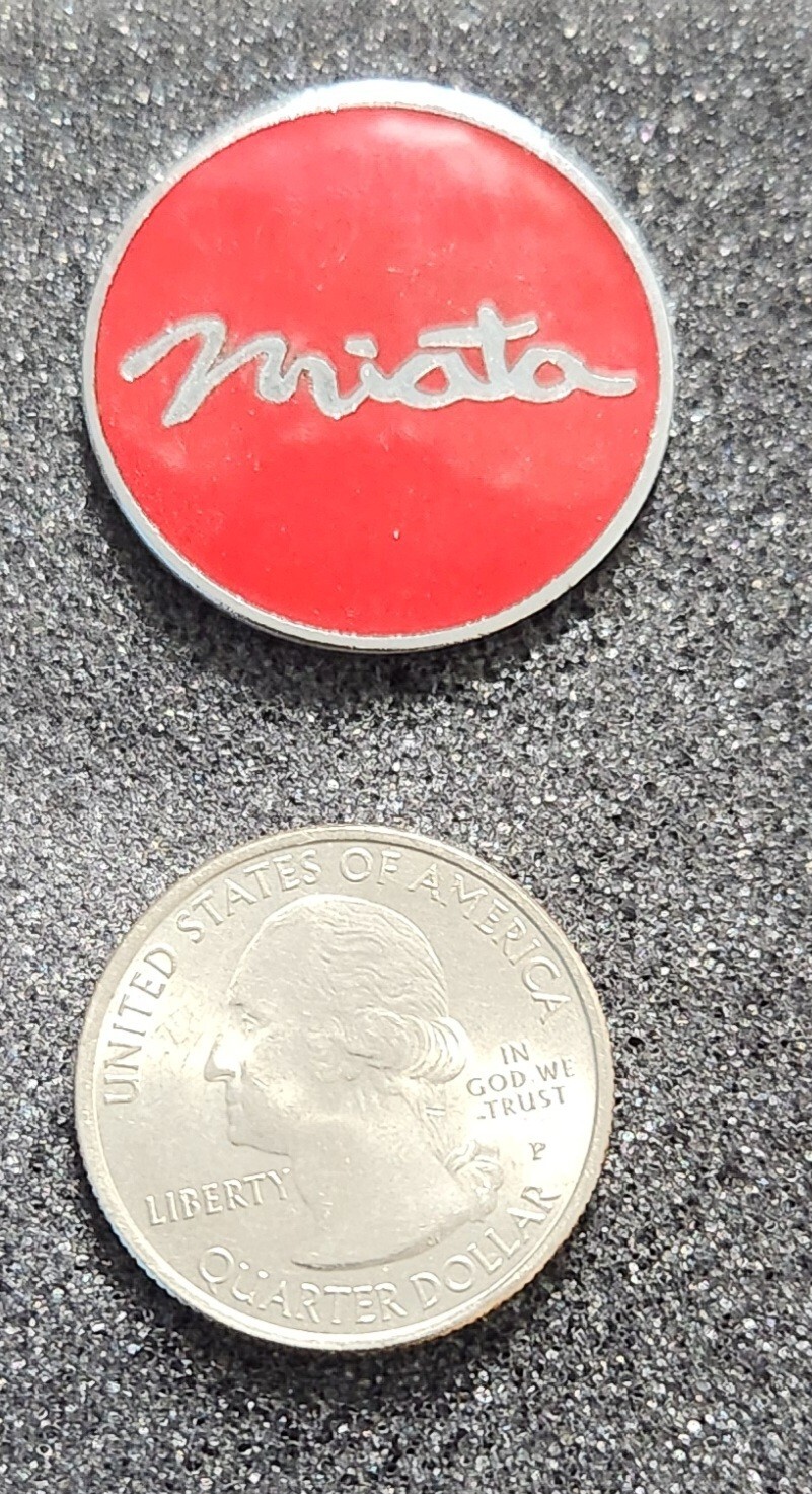 Mazda MX-5 Eunos Miata Pin  Round Red - COLLECTORS