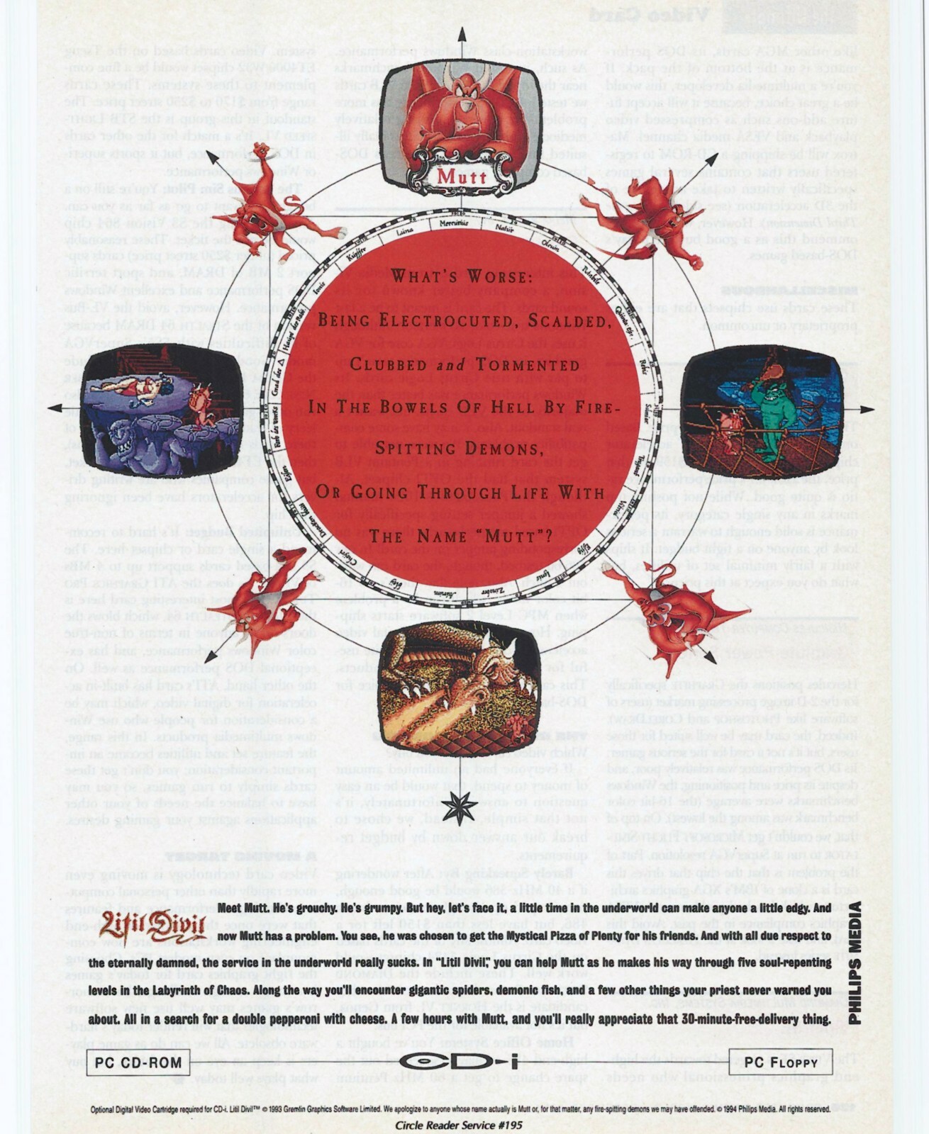 Litil Divil Print Ad/Poster Art PC Big Box Philips CD-i