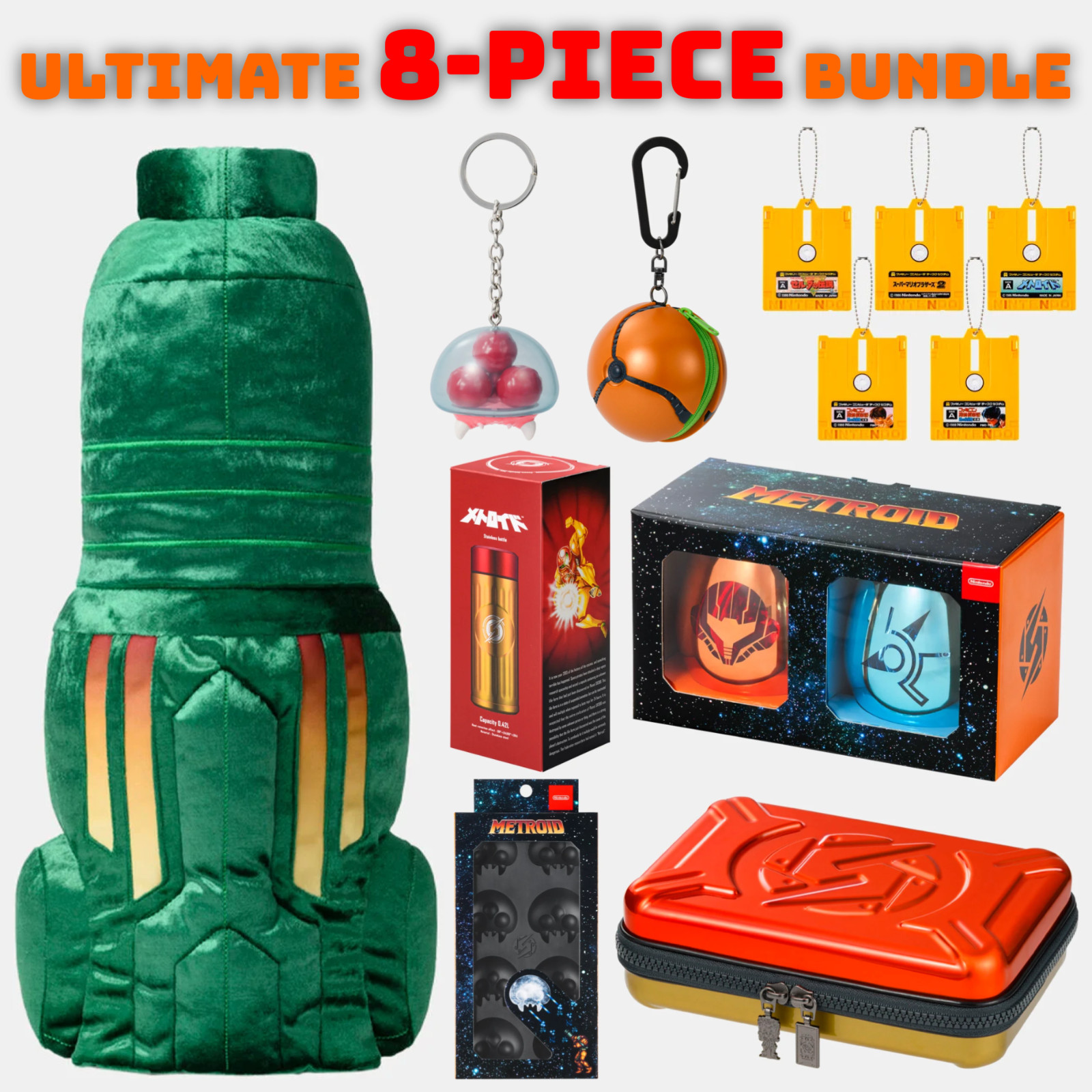 Metroid Ultimate Bundle 8-pc Set Nintendo TOKYO Limited Arm Cannon Bottle Rare