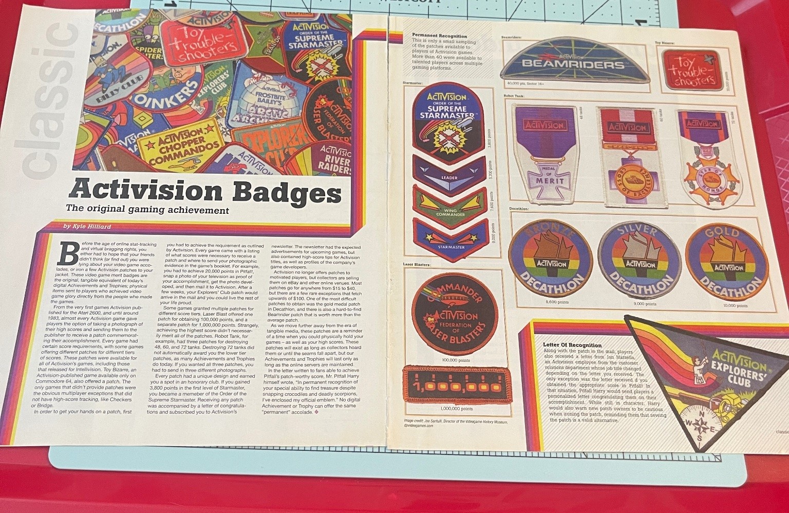 Vintage Activision Badges Gaming Patches Magazine Article 1980s Atari 2600