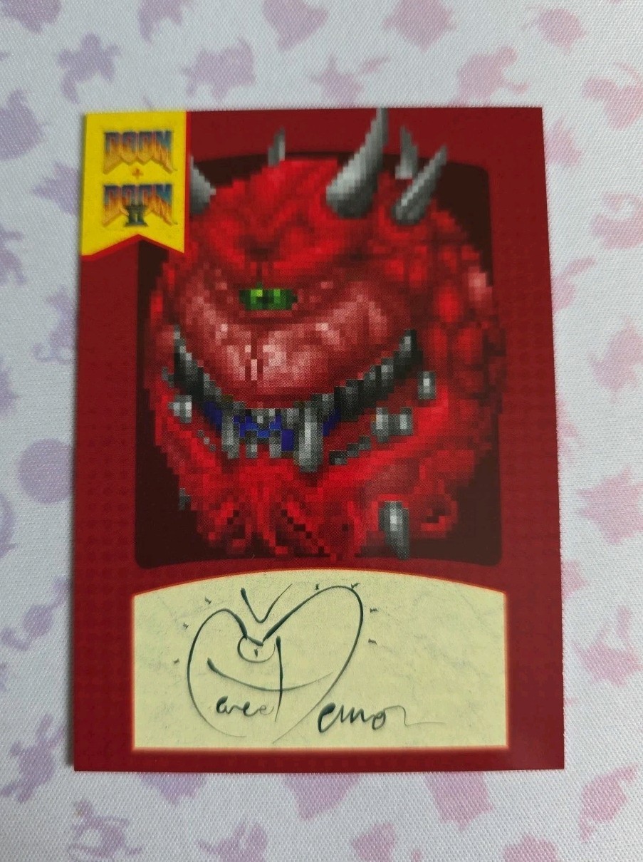 Signed Cacodemon Card - DOOM 1 + 2 I II Trading Cards - Limited Run Games - RARE