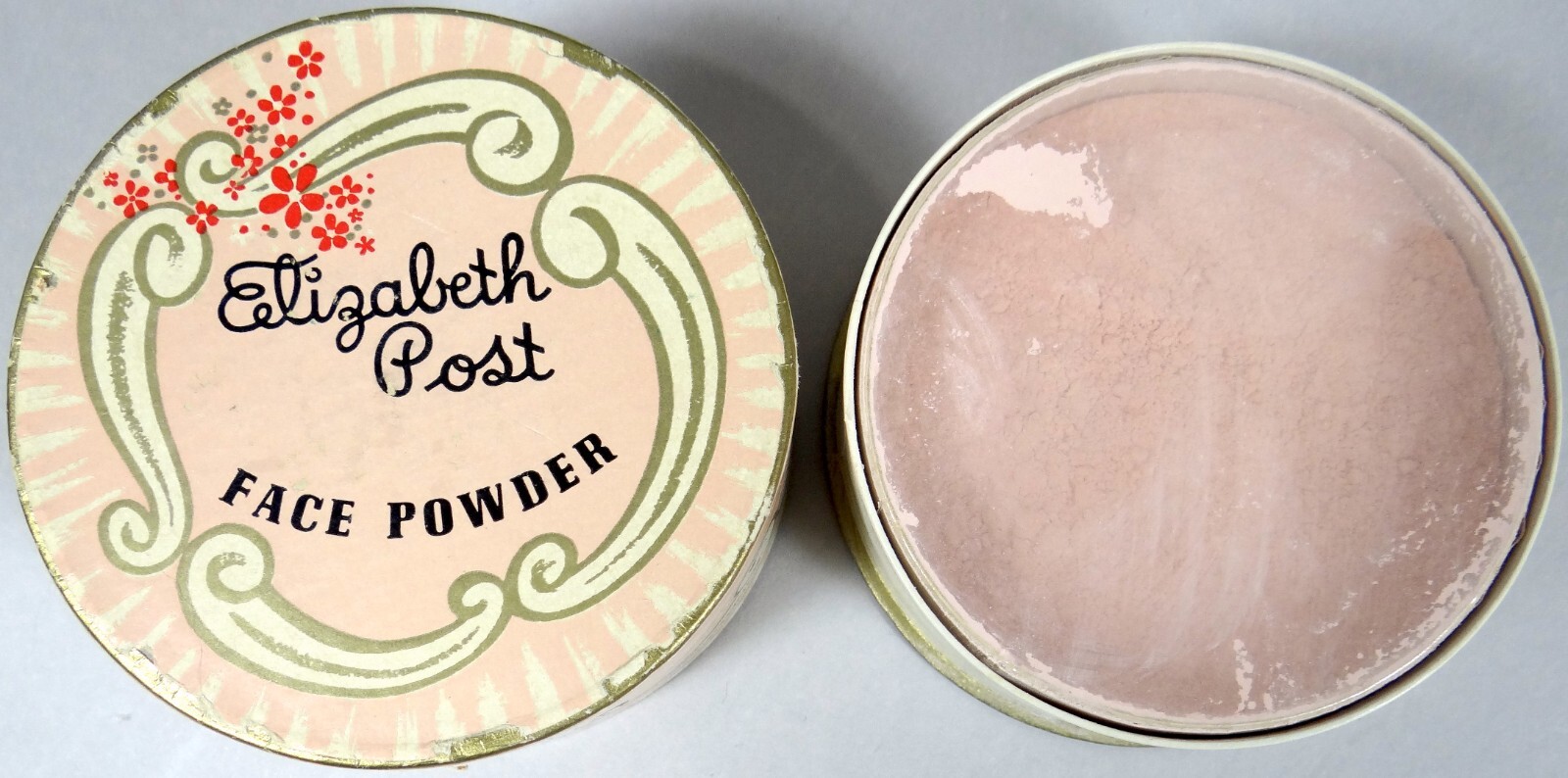 Vtg MakeUp Elizabeth Post Face Powder 1950s Triple Silk Brunette 2.75 oz Sealed