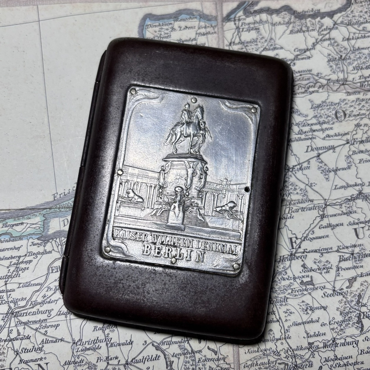 POST WWI KAISER WILHELM DENKMAL BERLIN CIGARETTE CASE