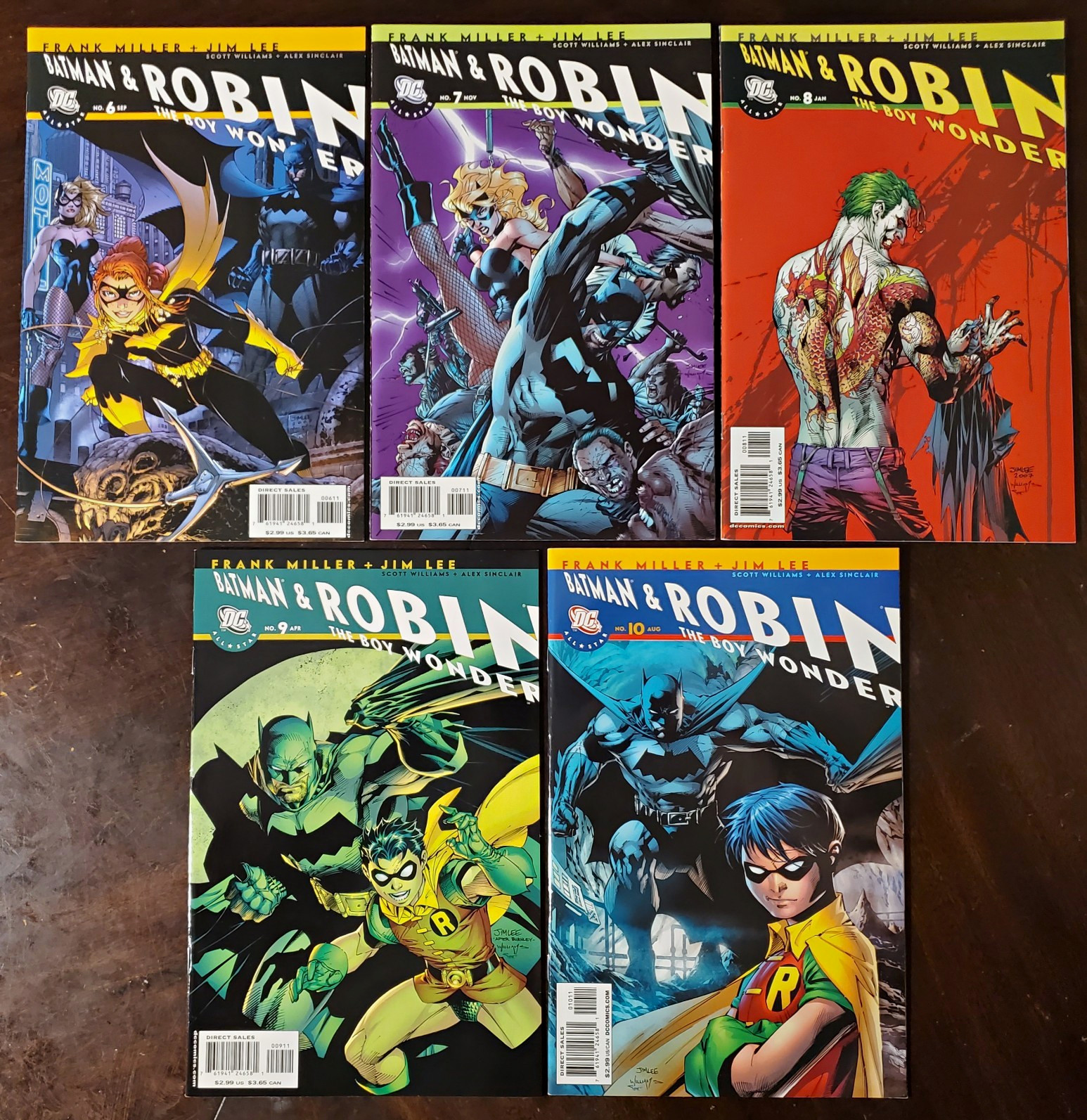 DC Comics Batman & Robin: The Boy Wonder #6-10 comic lot Frank Miller Jim Lee