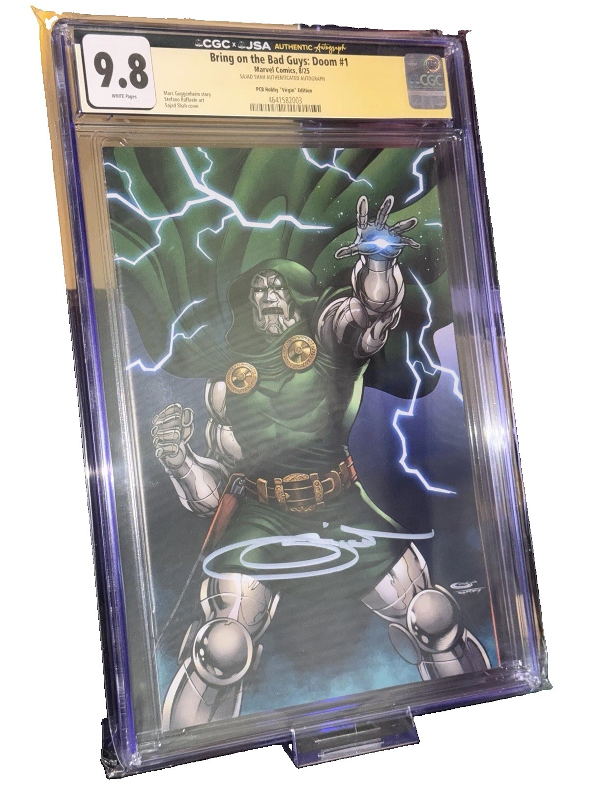 Marvel Bring on the Bad Guys: Doom #1 CGC 9.8 Virgin Variant Signed Shah