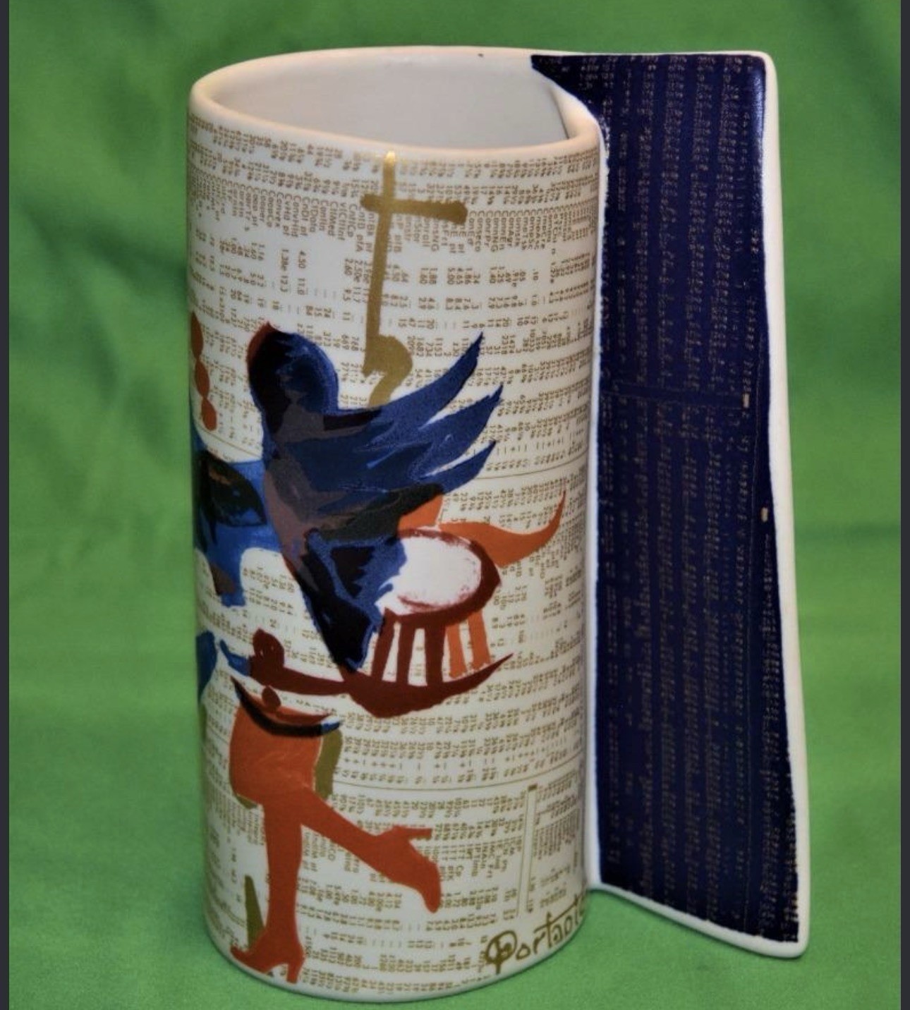ROSENTHAL STUDIO-LINIE, By French Artist Portanier, Hand Painted Porcelain Vase