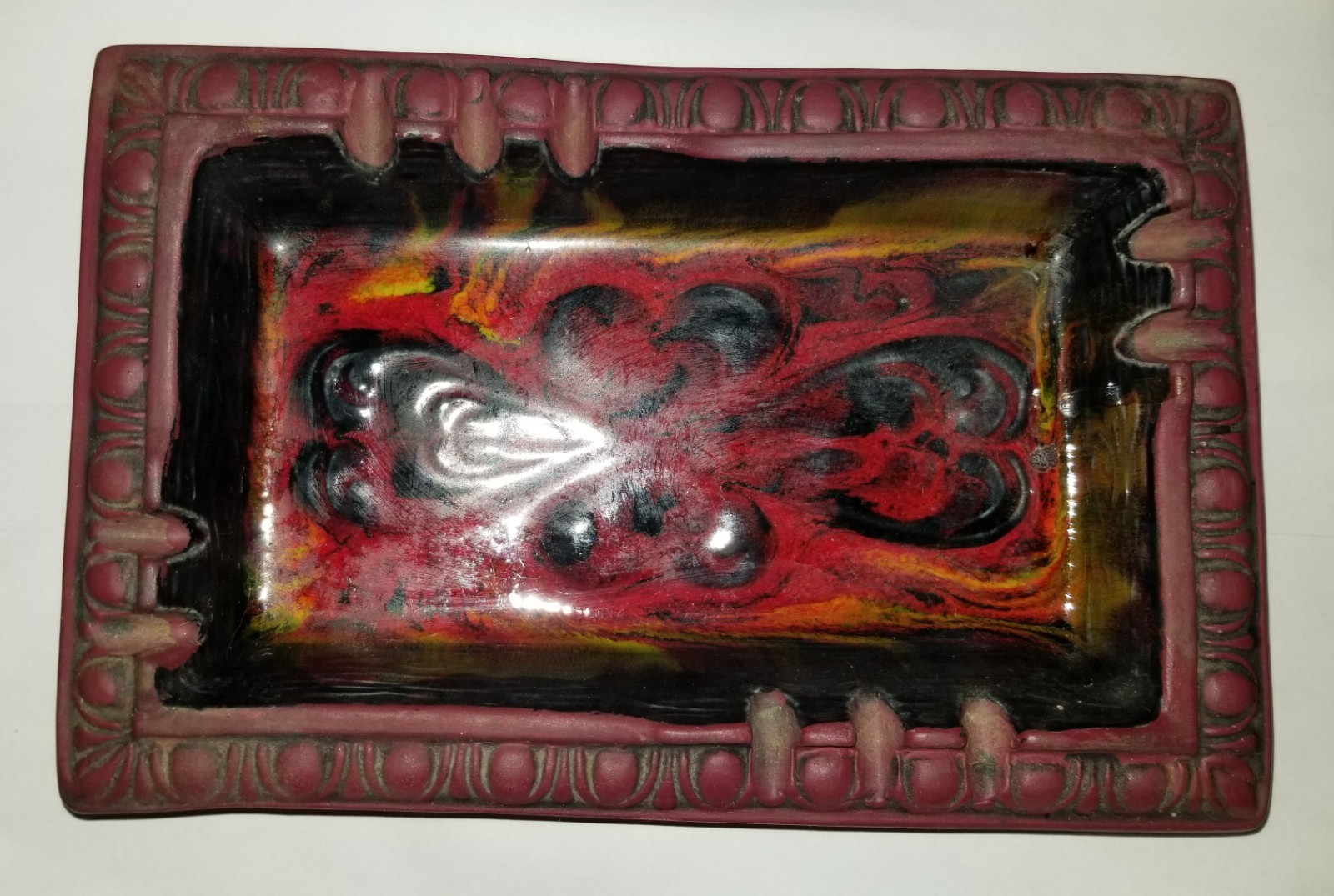 Vintage Mid-century Ccil Orics California Ashtray 571 Ceramic Tobacco Americana
