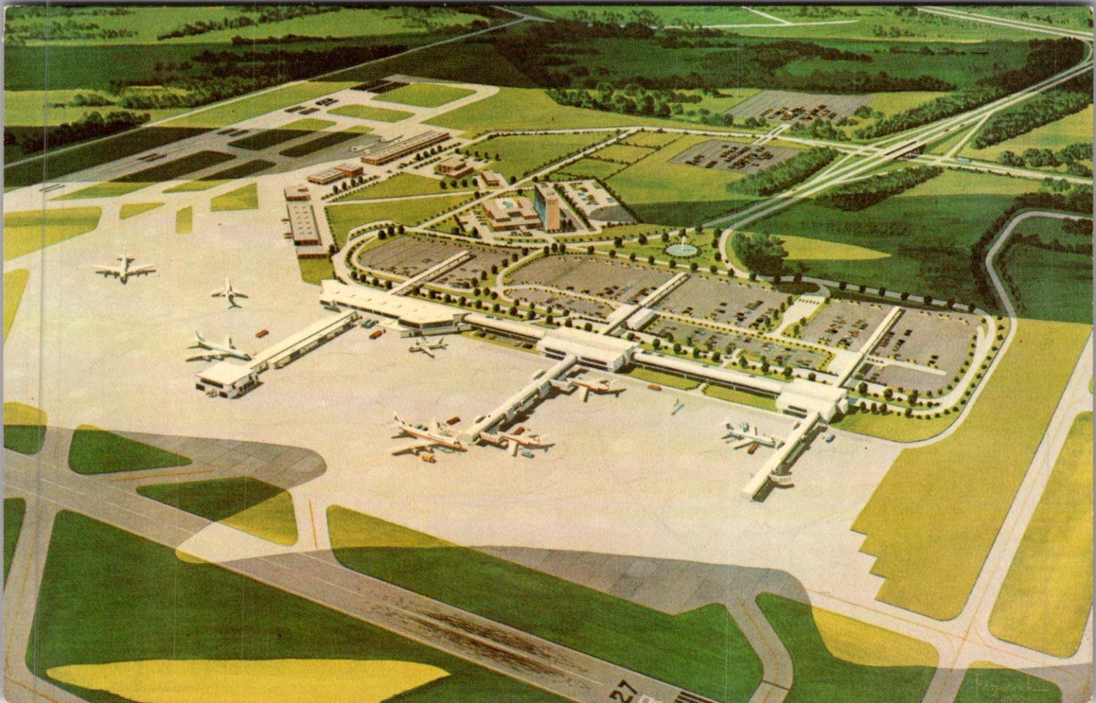 Greater Cincinnati Airport To Be Completed In 1974 Vintage Postcard TP15-24