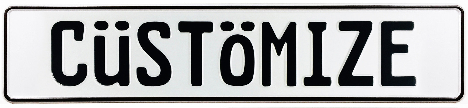 Custom European License Plate