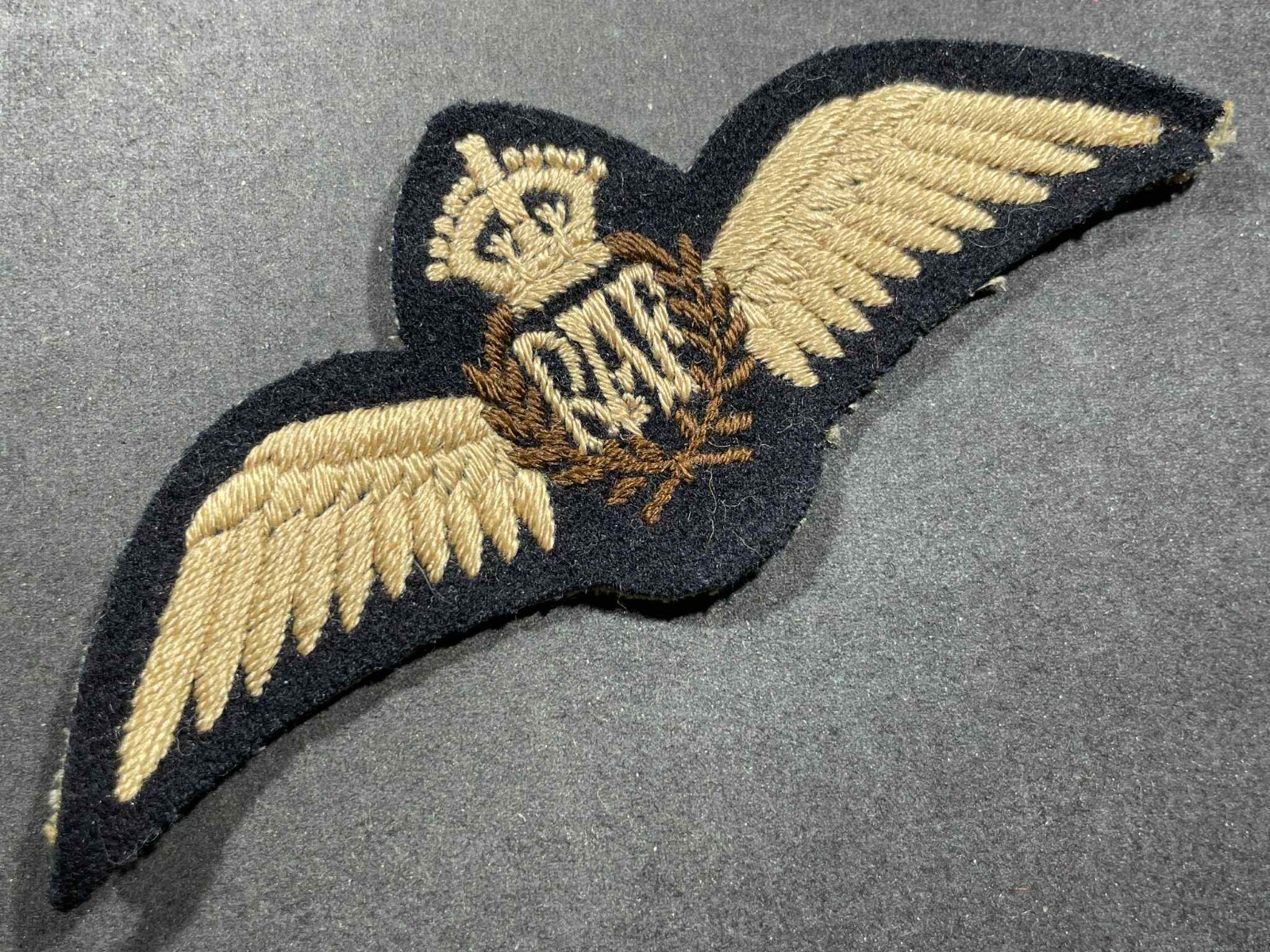 WW2 WWII Military British English RAF Royal Air Force Pilot Wings Cloth Badge