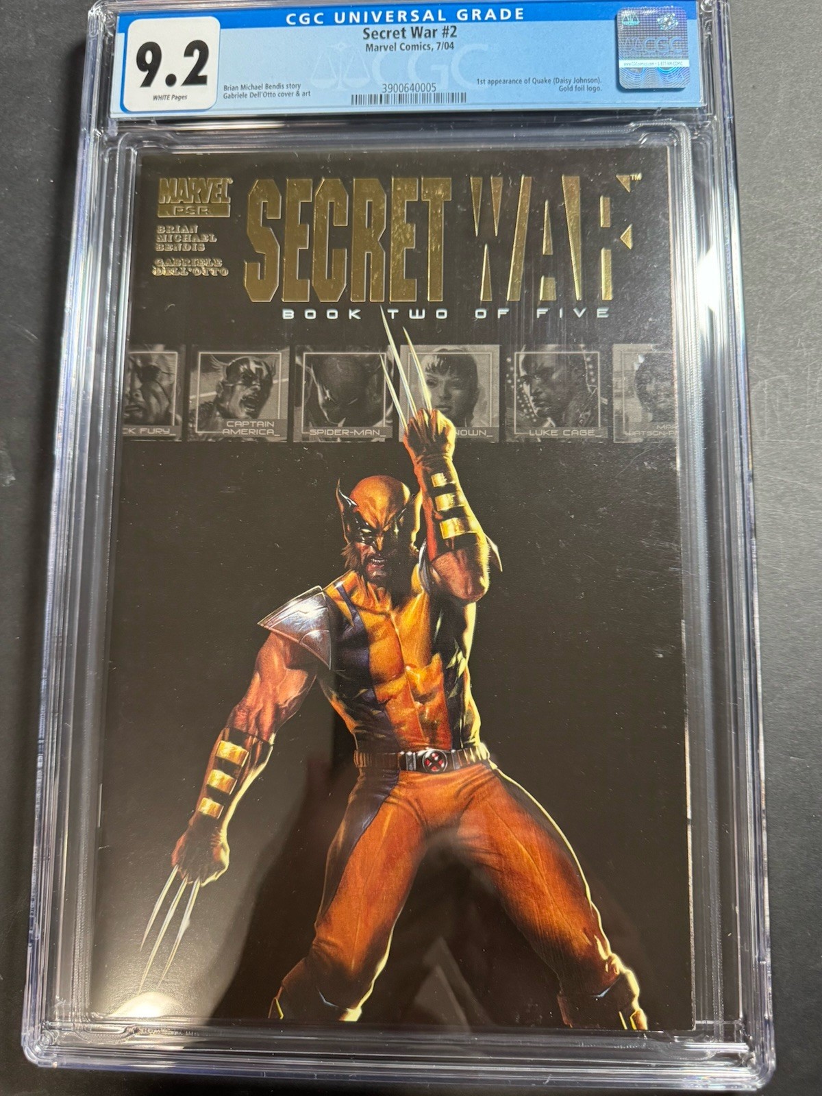 SECRET WAR #2 (2005) CGC 9.2 1st APPEARANCE of QUAKE