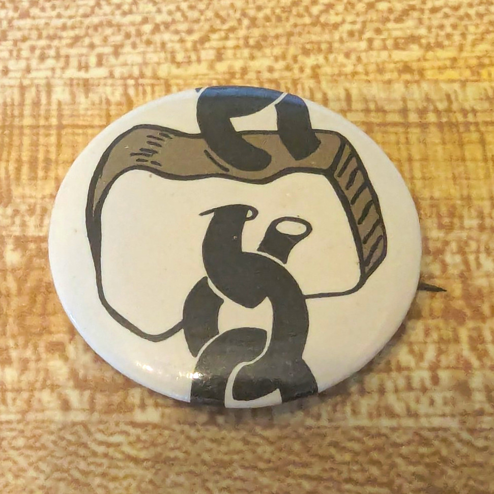 Vintage Mid Century Pinback Button Abstract Civil Rights Movement Pin