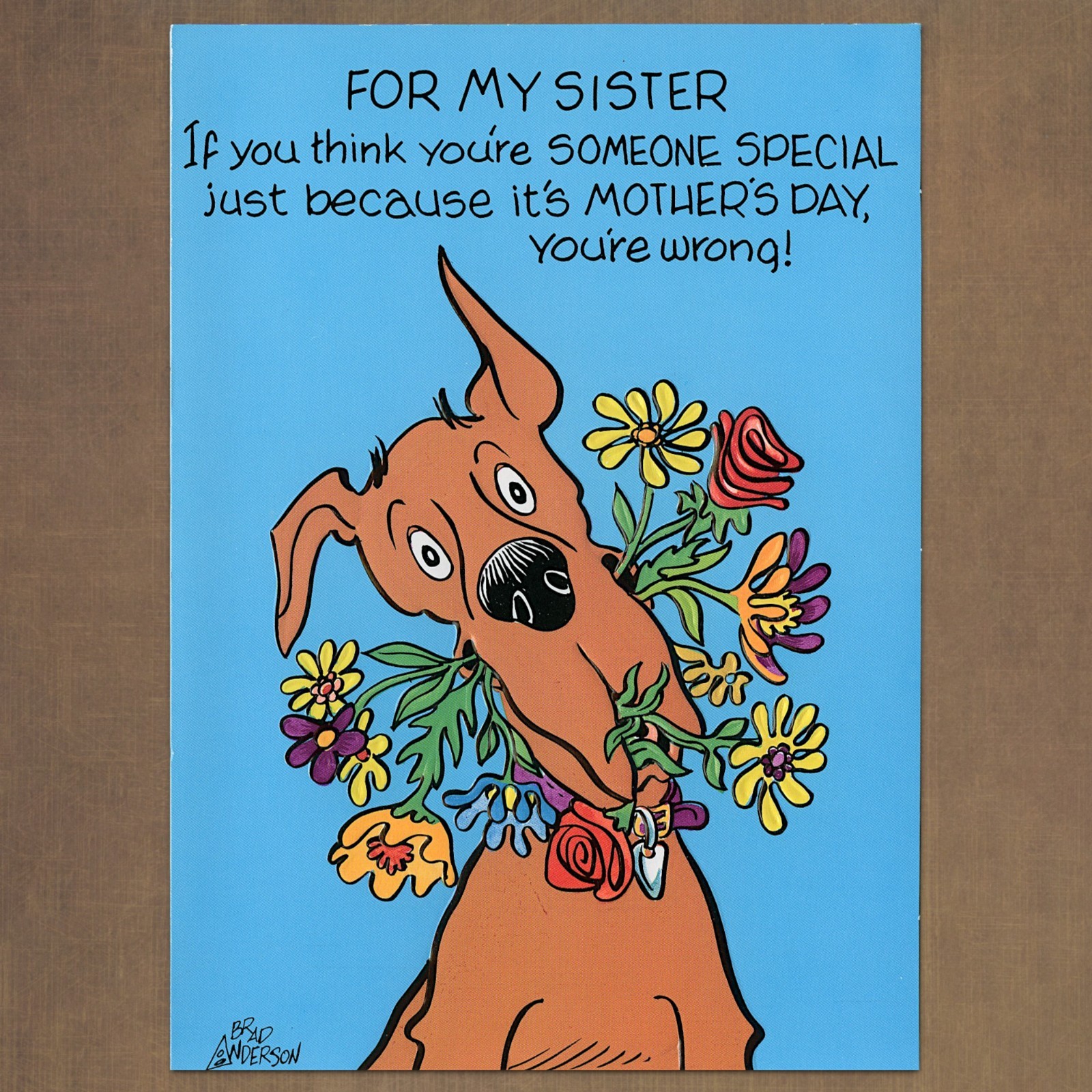 Unused Vtg MOTHER\'S DAY Card FOR SISTER, Marmaduke Brad Anderson Gibson 1992 + ✉