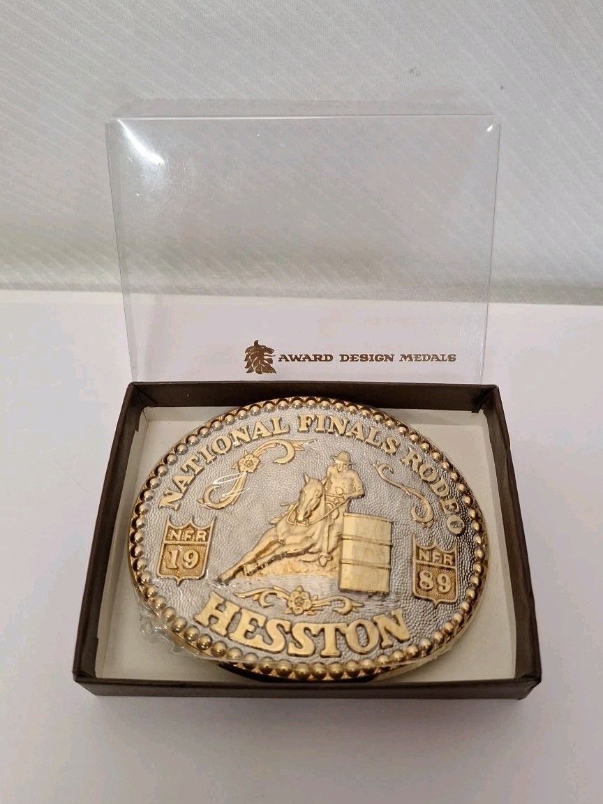1989 National Finals Rodeo Belt Buckle Award Design Medals Special Anniversary