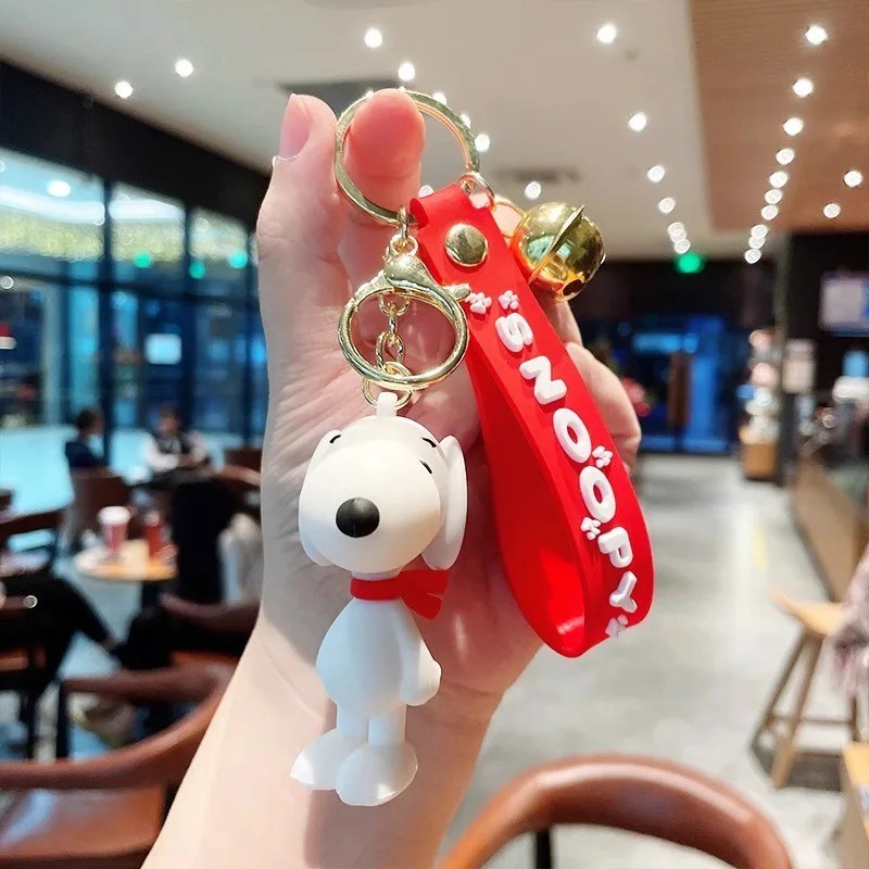  Snoopy Multi-Style 3D Silicone Keychain Set Cute Cartoon Dog Character Bag Char