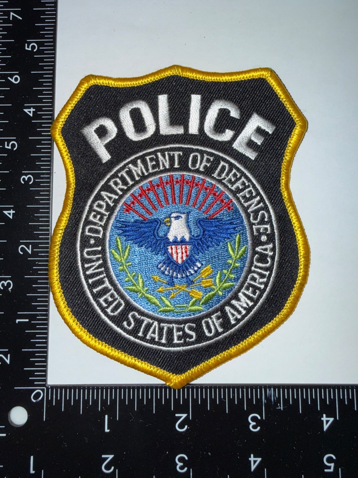 Department of Defense DOD Police Shoulder Patch Obsolete Embroidered