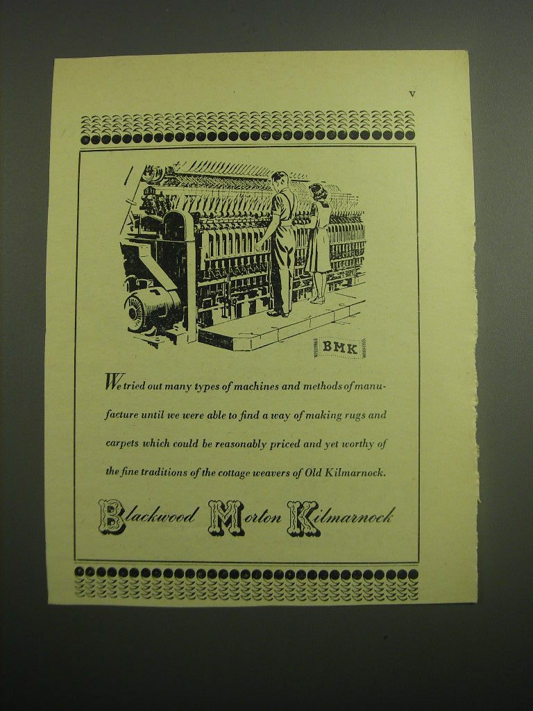 1948 BMK CArpets Ad - We tried out many types of machines and methods