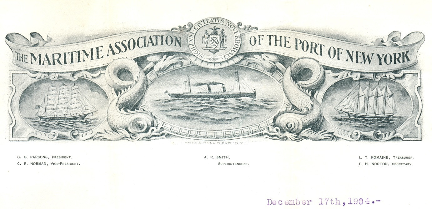 Port Of New York Letterhead Vintage