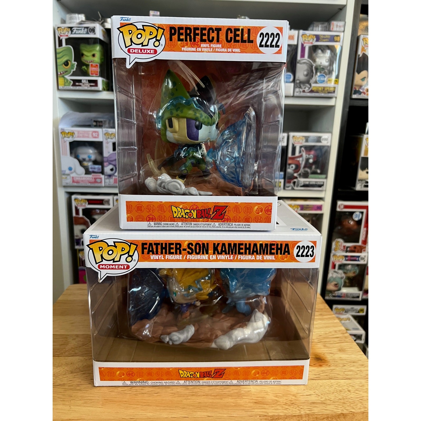Perfect Cell & Father-Son Kamehameha Dragon Ball Z Funko Pops #2222 #2223 Deluxe