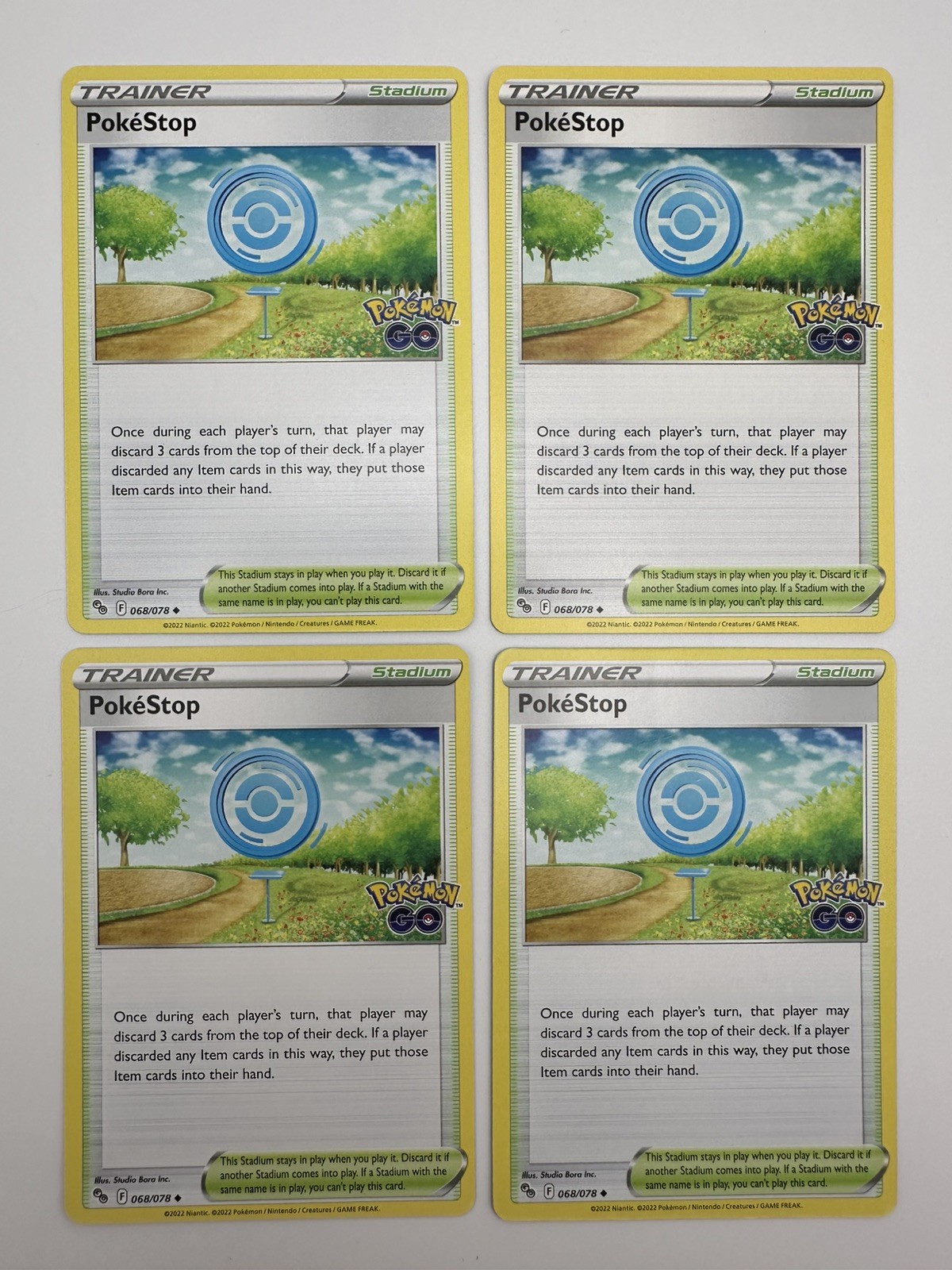 4x PokeStop 068/078 x4 - Pokemon Go - Pokemon TCG