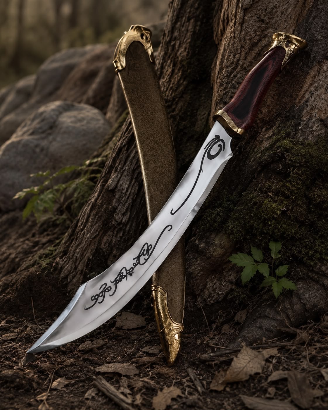 Handmade Bilbo’s Fantasy Short Sword Replica Elven Dagger, Elven King Aragorn