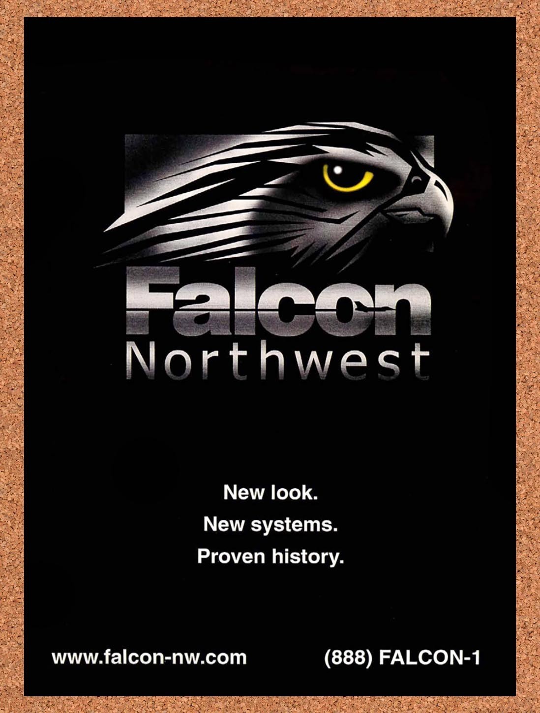 1999 Falcon Northwest Computer Systems New Logo Original Advertisement v8