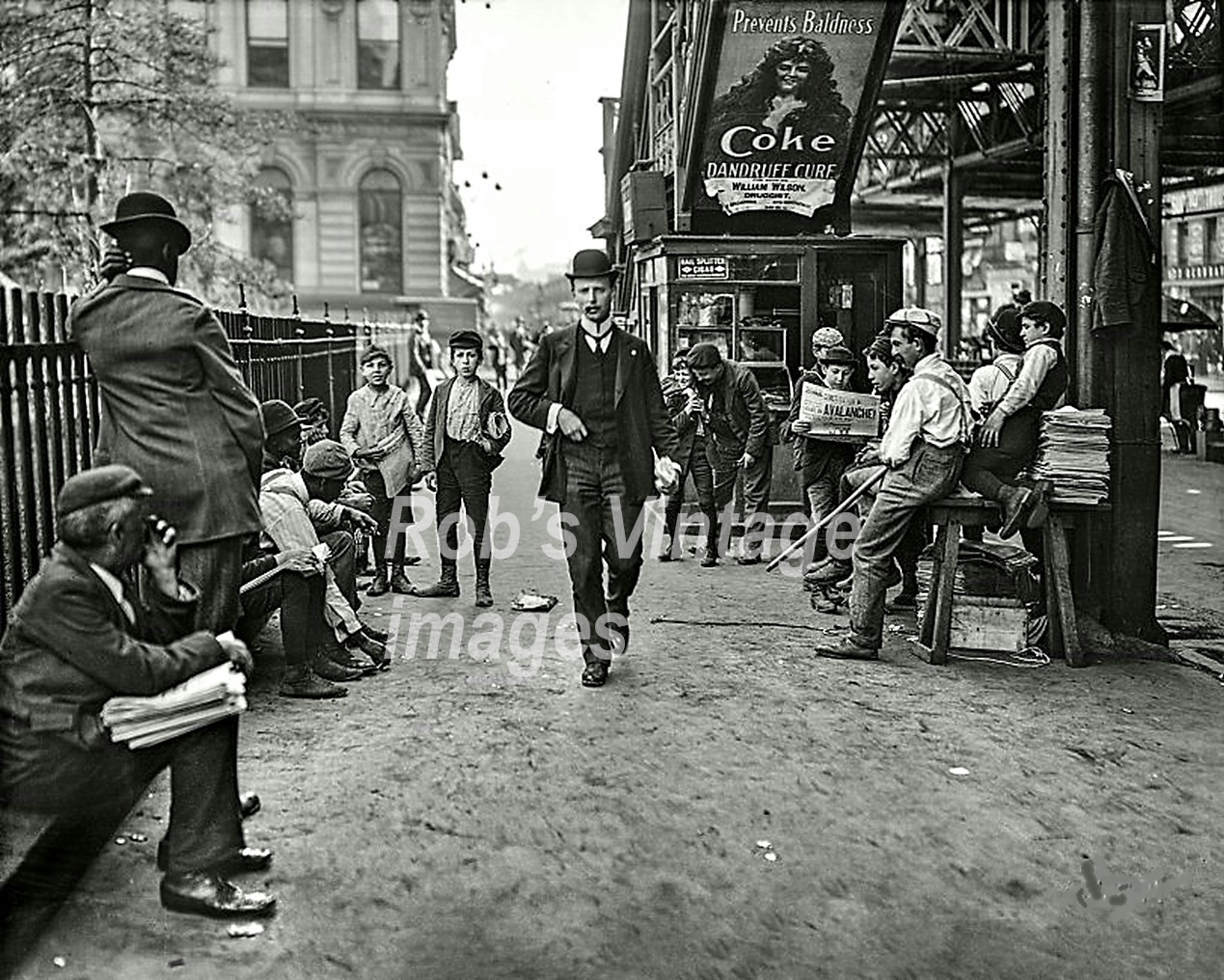 New York City Newsboys & Dandy 1901 Gilded Age 8.5x11