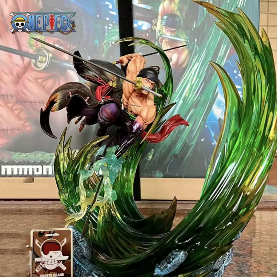 One Piece Roronoa Zoro Swordsman Detail Custom Made LED Light Action Figure