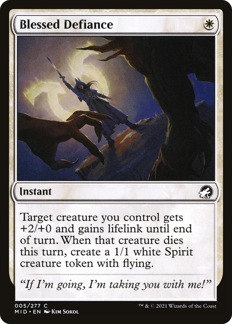 Blessed Defiance [Innistrad: Midnight Hunt] Magic MTG