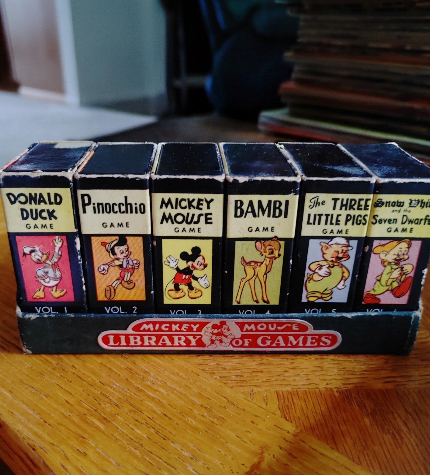 Mickey Mouse Library Of Games, Six Mini Card Games 1946 Vintage