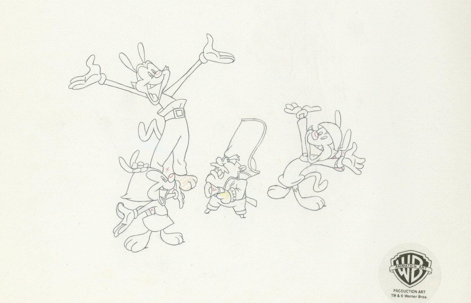 Animaniacs-Yakko, Wakko, Dot-Original Production Drawing-H.M.S Yakko