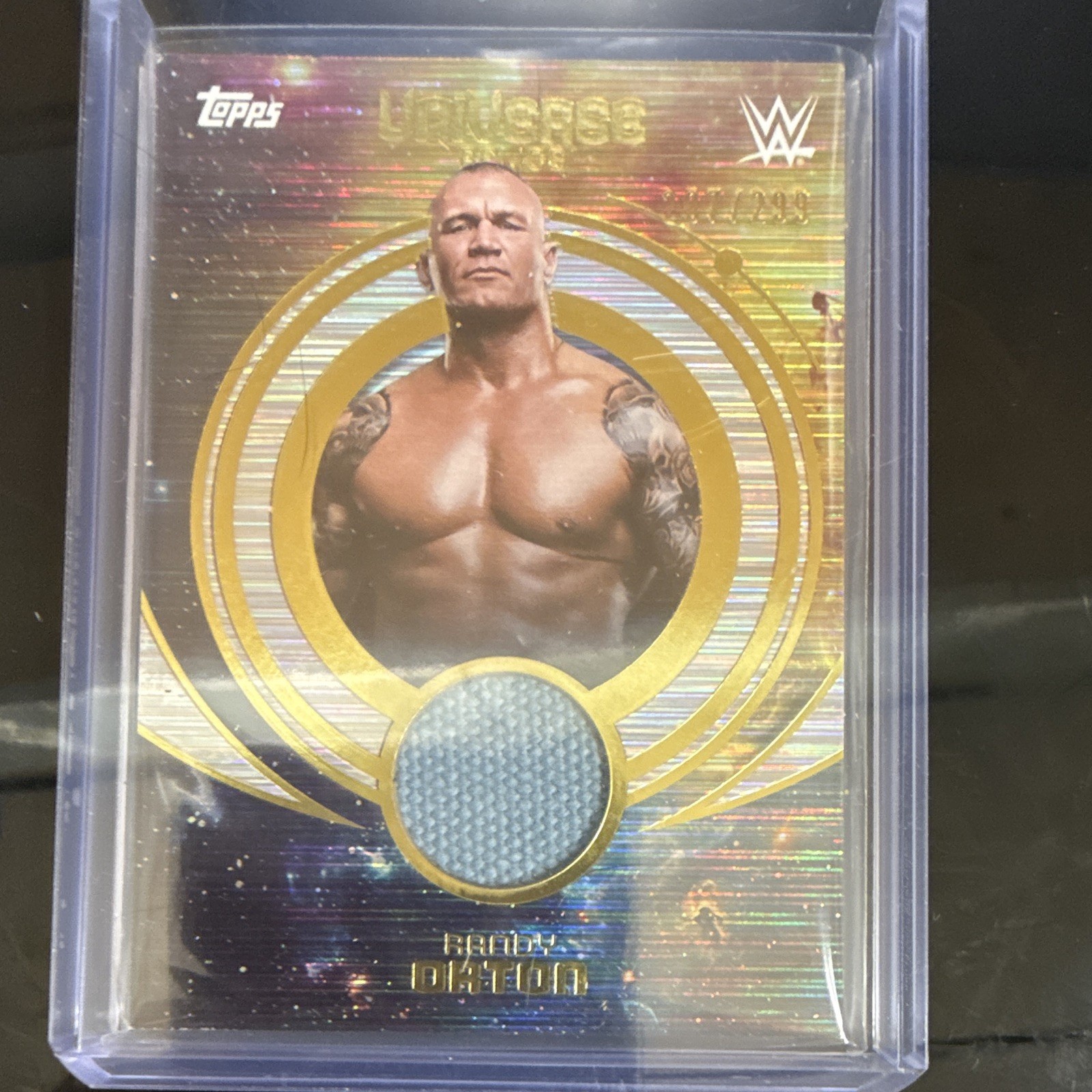 Topps 2025 Universe WWE Randy Orton Universe Relics Memorabilia #URR-ROR 177/299