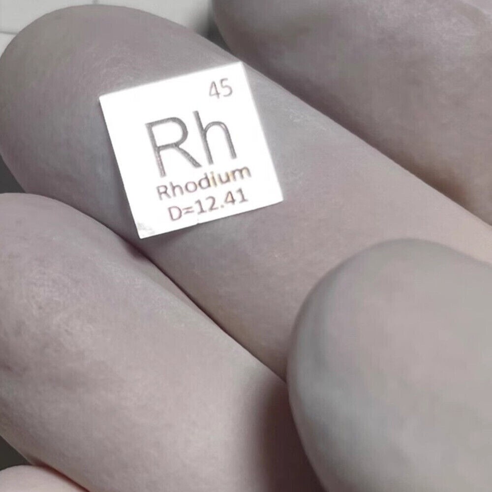 Approximately 0.15 * 10 * 10mm Rhodium Sheet High-purity Metal Rh 99.95%