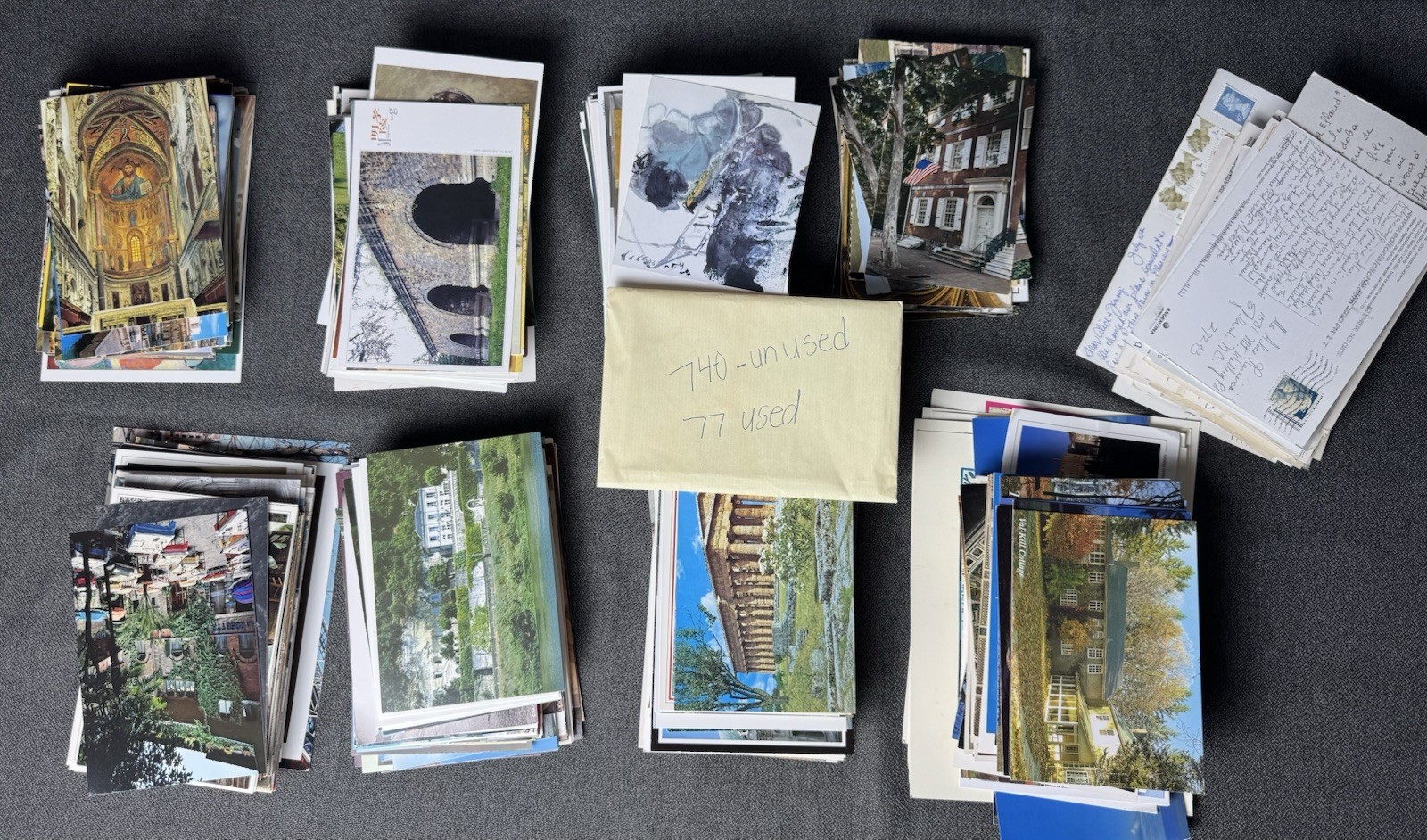 Large Lot Of 800+ Postcards Mixed Lot Foreign and U.S. Most Unused Some Used