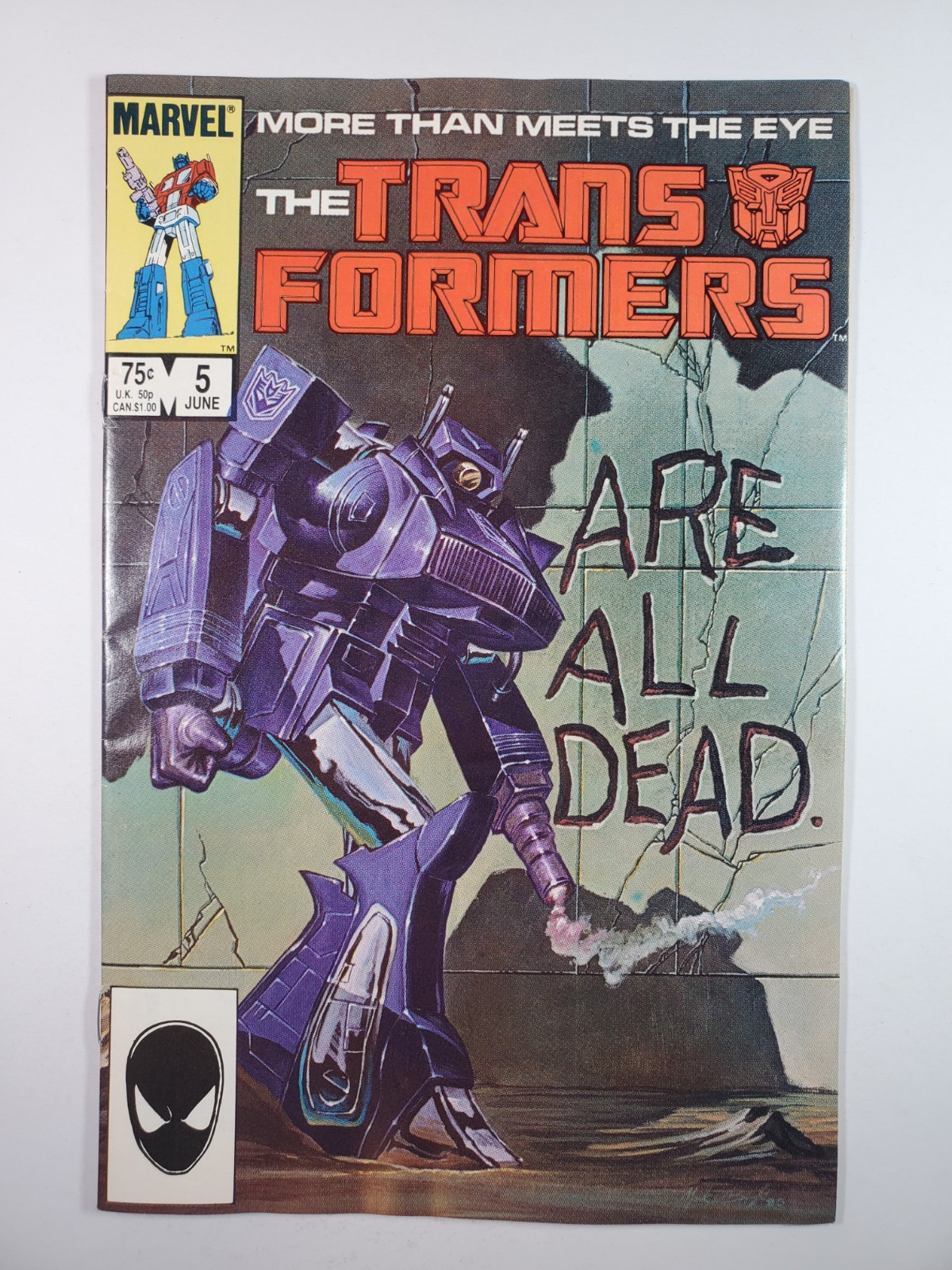 Transformers #5 FN/VF 1985 Key Shockwave Megatron 1st Cameo Appear Josie Beller