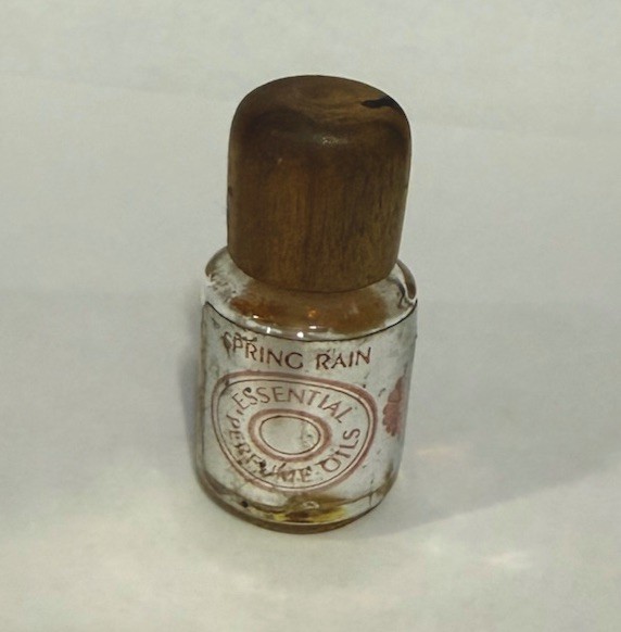 Vintage 1970s Sunshine SPRING RAIN Essential Perfume Oil Wooden Cap