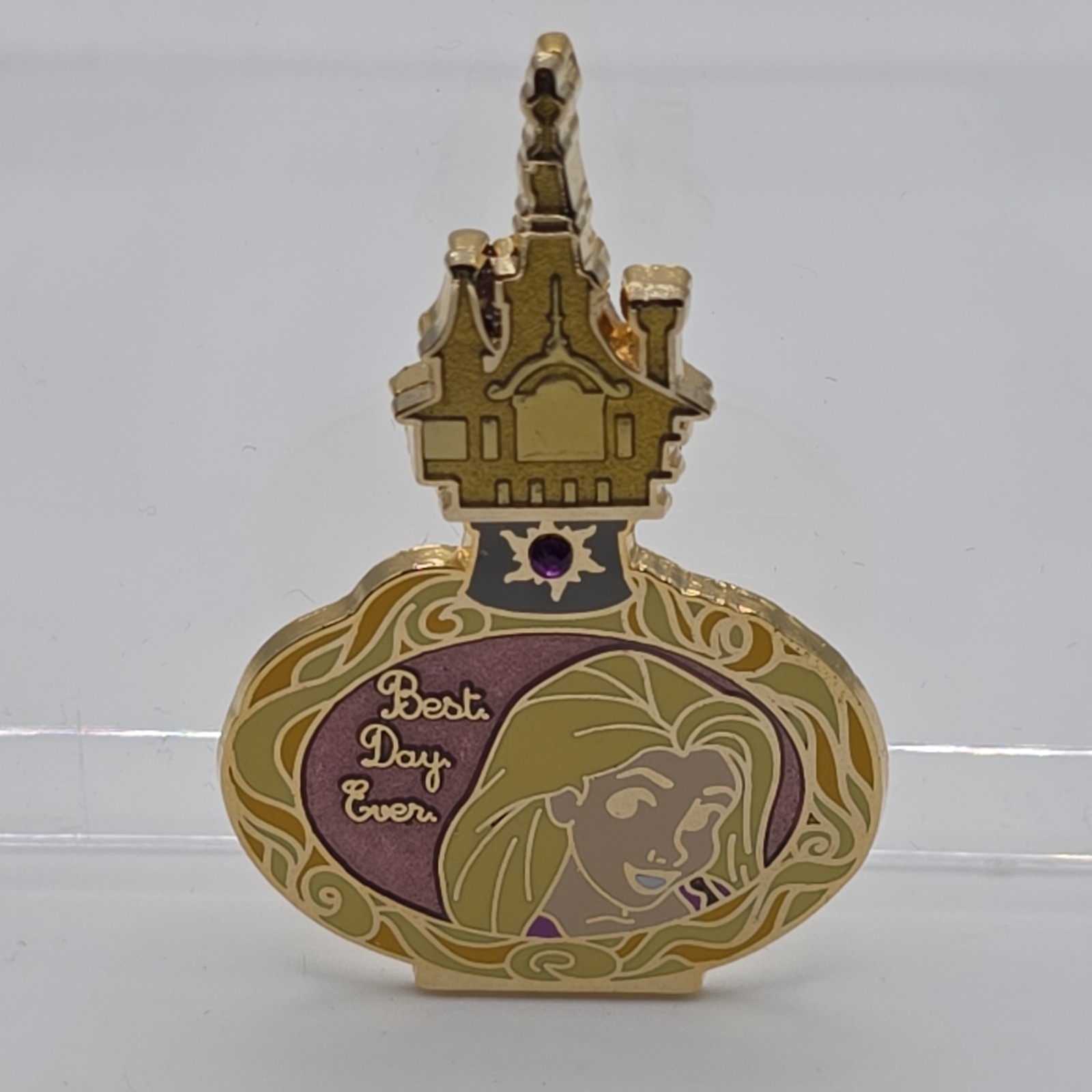 Disney pin LE 2000 Eau De Magique series RAPUNZEL Best Day Ever jeweled scented