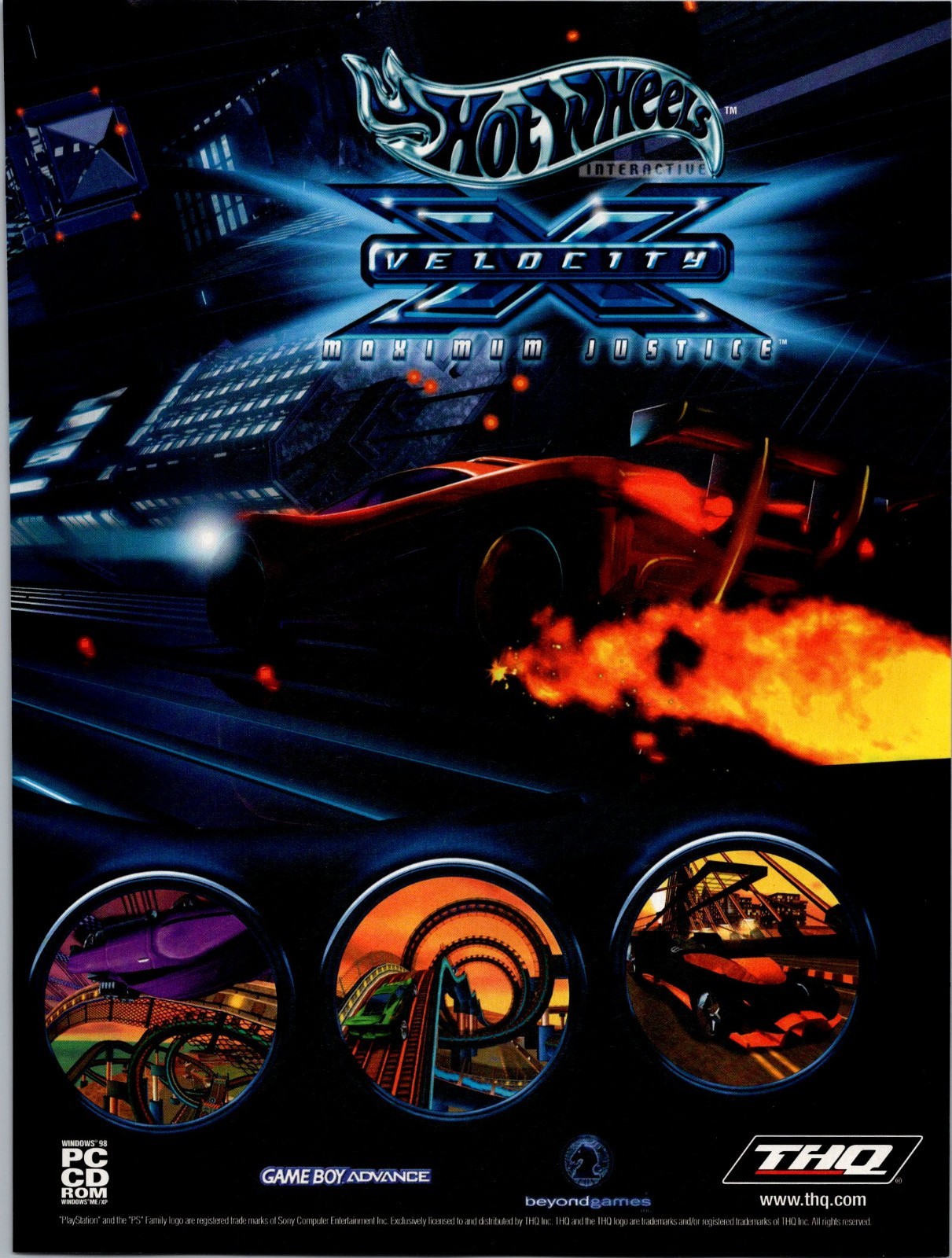 Hot Wheels Velocity X (2002) - GBA - Original Print Ad/Mini Poster Promo