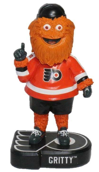Gritty Philadelphia Flyers Orange Jersey Logo Base Bobblehead NHL
