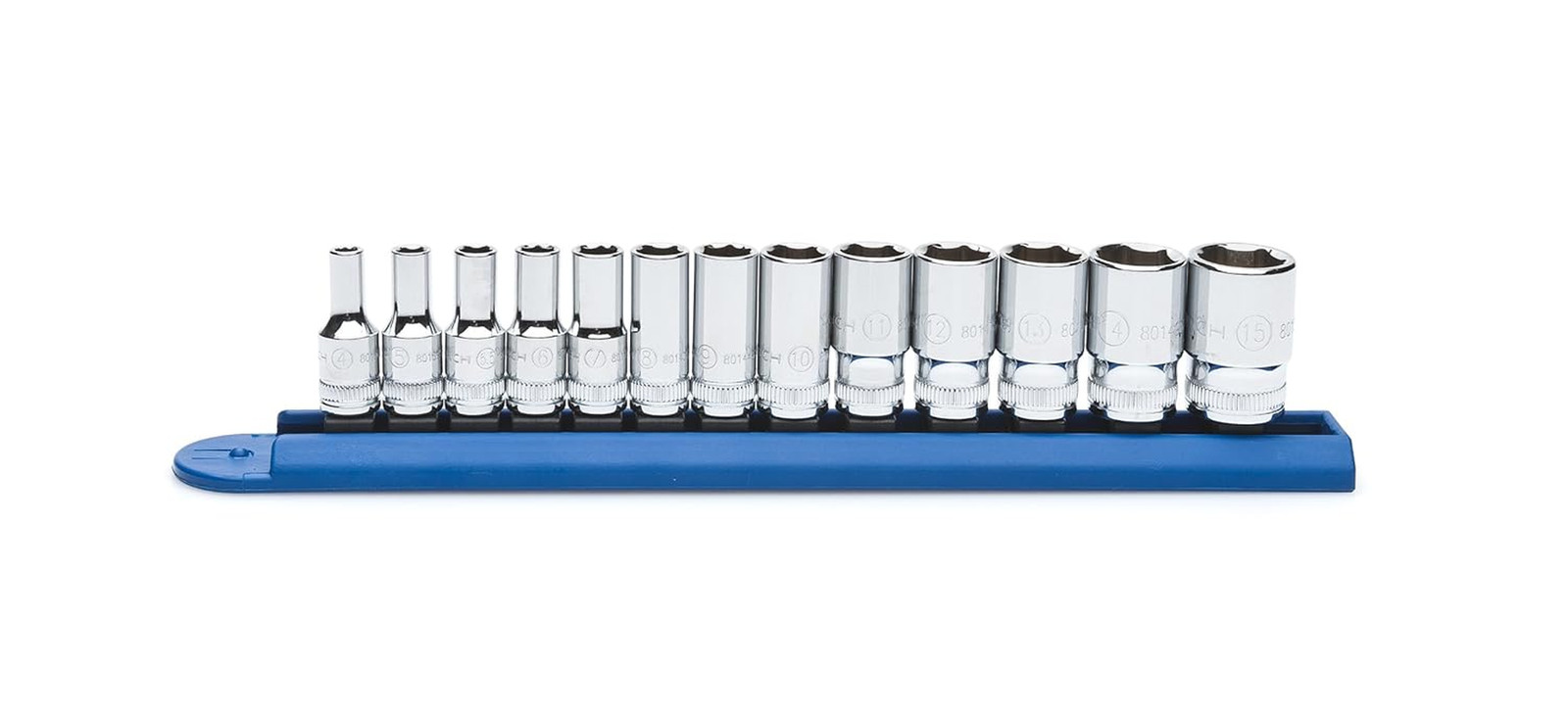 GEARWRENCH 13pc 1/4 Drive Metric Mid Length Socket Set 6 Point Semi Deep #80304S