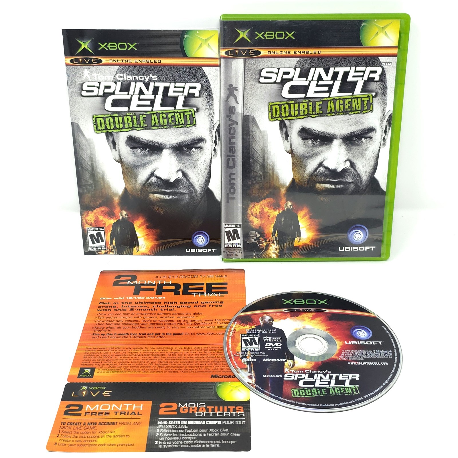 Tom Clancy's Splinter Cell: Double Agent Microsoft Xbox Complete In Box CIB